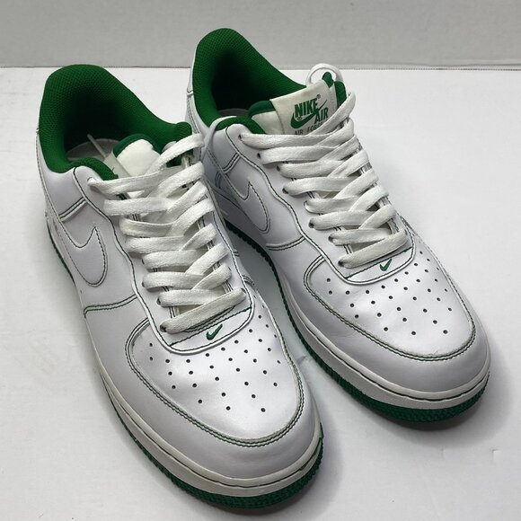 Nike Air Force 1 '07 Contrast Stitch - White Pine Green Size 8 - Pre-Owned - Picture 1 of 4